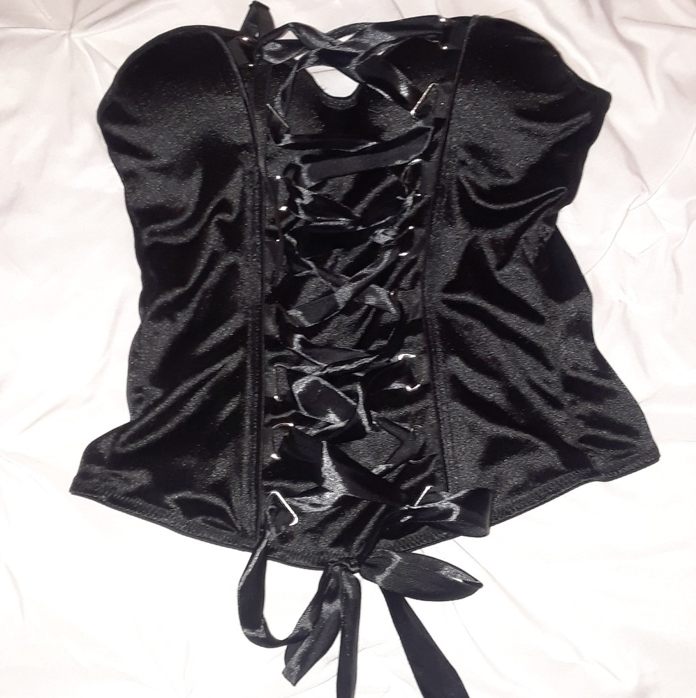 Sexy Silk Black Corset